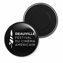 Magnet rond noir logo du...